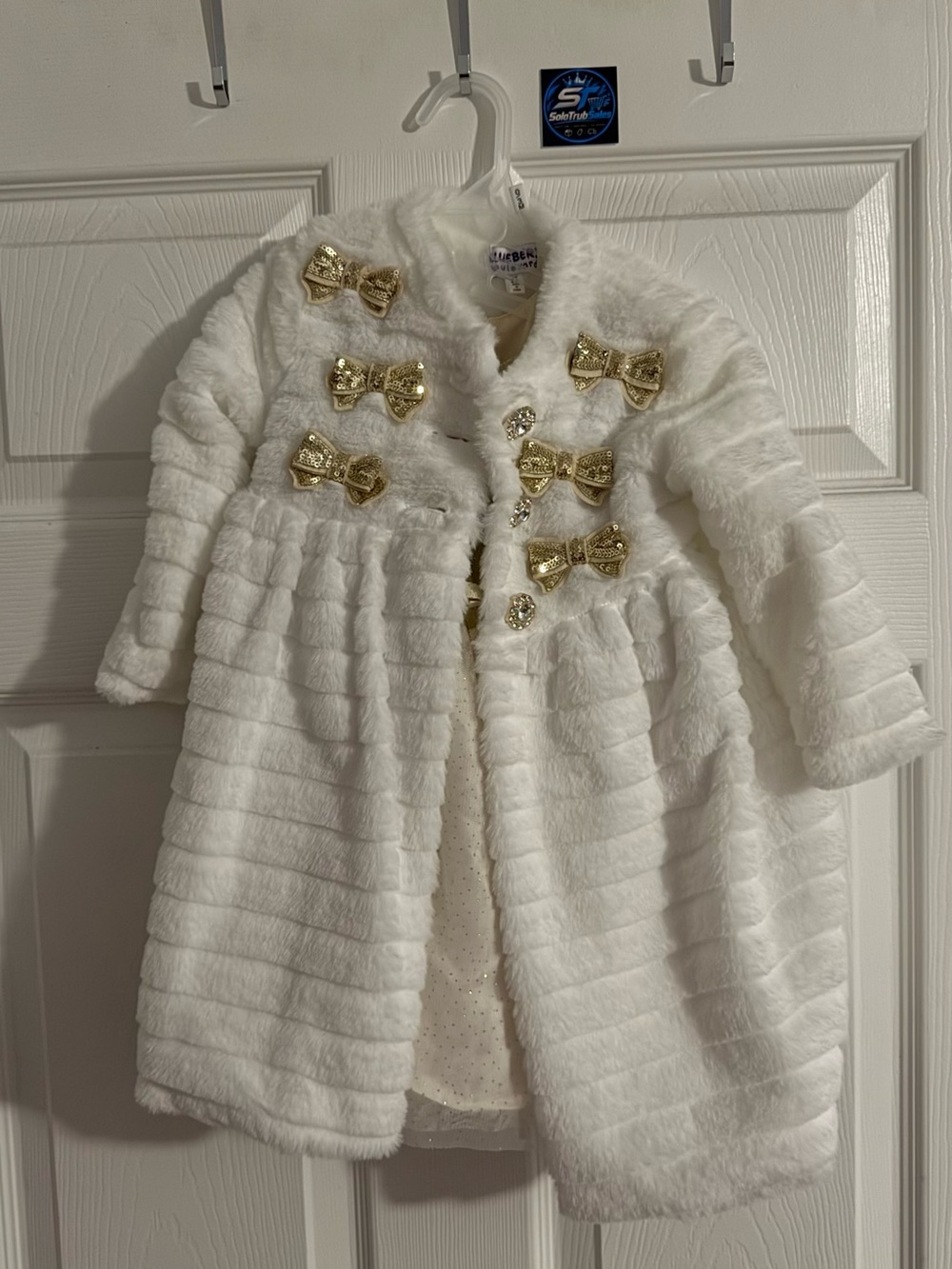 Blueberi Boulevard Gold Glitter Girls Dress